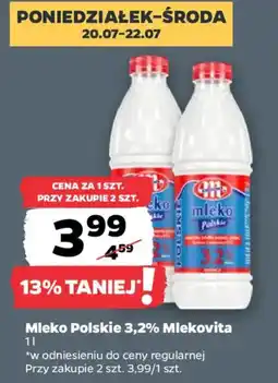 Netto Mleko Polskie 3,2% Mlekovita oferta