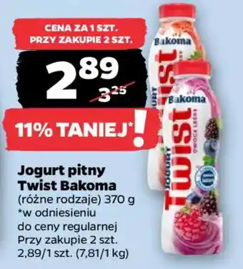 Netto Jogurt pitny Twist Bakoma oferta