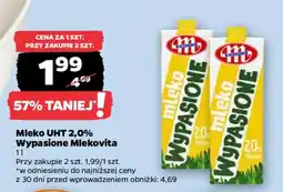 Netto Mleko UHT 2,0% Wypasione Mlekovita oferta