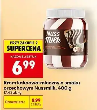 Biedronka Krem kakaowo-mleczny o smaku orzechowym Nussmilk, 400 g oferta
