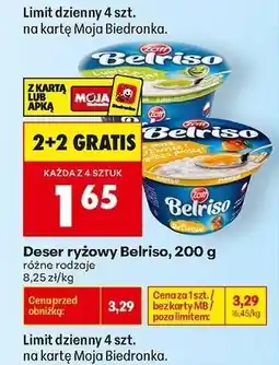 Biedronka Deser ryżowy Belriso, 200 g oferta