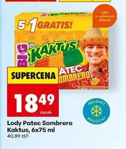 Biedronka Lody Patec Sombrero Kaktus, 6x75 ml oferta