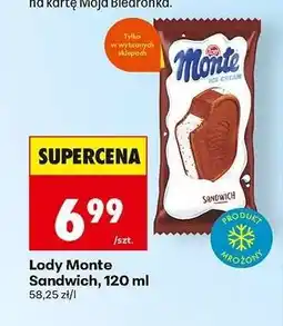 Biedronka Lody Monte Sandwich, 120 ml oferta