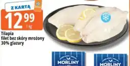 E.Leclerc Tilapia filet bez skóry mrożony 30% glazury oferta