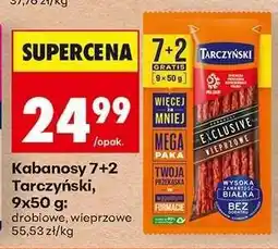 Biedronka Kabanosy 7+2 Tarczyński, 9x50 g oferta