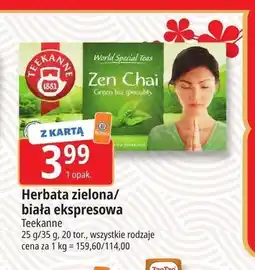 E.Leclerc Herbata zielona ekspresowa Teekanne oferta