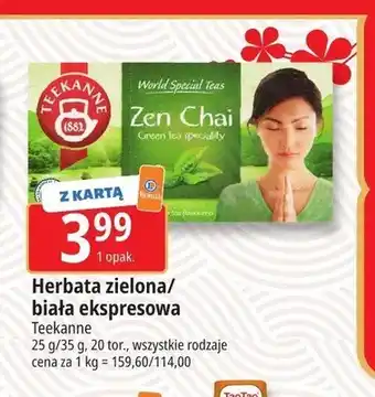 E.Leclerc Herbata zielona ekspresowa Teekanne oferta