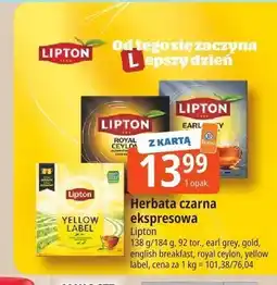 E.Leclerc Herbata czarna ekspresowa Lipton Earl Grey oferta