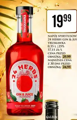 Dino Napój spirytusowy 24 Herbs Gin & Juice Truskawka oferta