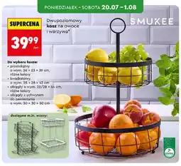 Biedronka Kosz na owoce i warzywa dwupoziomowy kwadratowy Smukee oferta