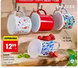 Biedronka Kubek emaliowany z pokrywką Smukee oferta