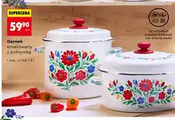 Biedronka Garnek emaliowany z pokrywką Emalia Olkusz oferta