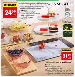 Biedronka Miseczki szklane kwadratowe Smukee oferta