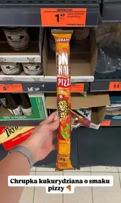 Biedronka Chrupka kukurydziana Boramax One Snack o smaku pizzy oferta