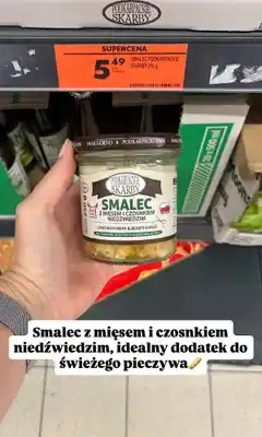 Biedronka Smalec z mięsem i czosnkiem niedźwiedzim Podkarpackie Skarby oferta