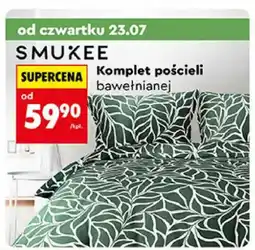 Biedronka Komplet pościeli bawełnianej Smukee oferta