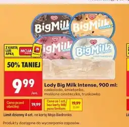 Biedronka Lody Big Milk Intense truskawka oferta