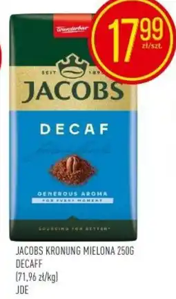 Pokusa Jacobs Kronung Mielona Decaff oferta
