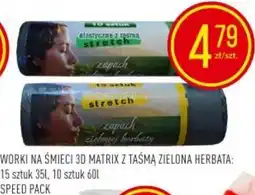 Pokusa Worki na śmieci 3D Matrix z taśmą zielona herbata oferta