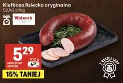 Delikatesy Centrum Kiełbasa lisiecka oryginalna Wolarek oferta