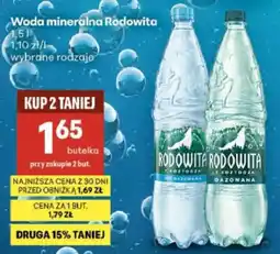 Delikatesy Centrum Woda mineralna Rodowita oferta