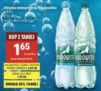 Delikatesy Centrum Woda mineralna Rodowita oferta