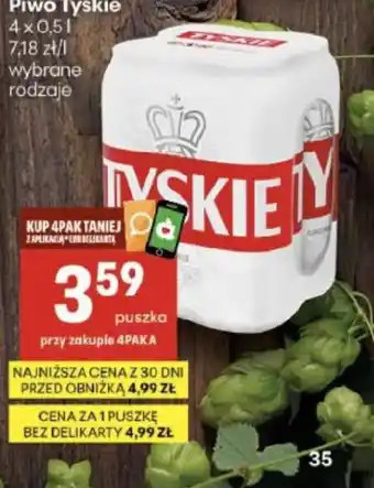 Delikatesy Centrum Piwo Tyskie oferta