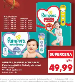 Kaufland Pampers, Pampers Active Baby Pieluchomajtki lub Pieluchy dla dzieci oferta