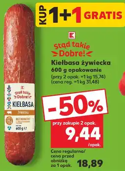 Kaufland Stąd takie Dobre! Kiełbasa żywiecka oferta