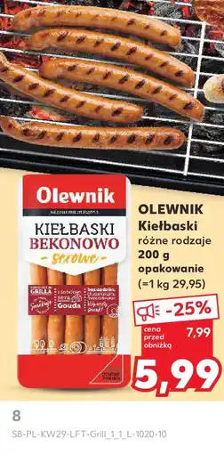 Kaufland Olewnik Kiełbaski różne rodzaje oferta