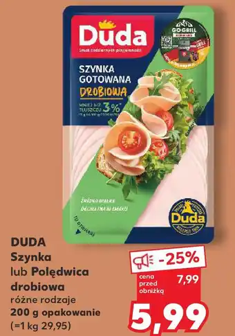 Kaufland DUDA Szynka lub Polędwica drobiowa oferta