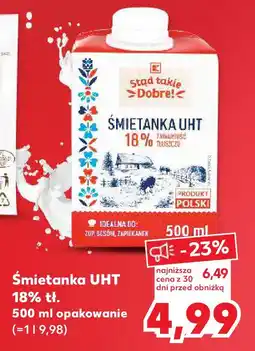 Kaufland Śmietanka UHT 18% tł. Stąd Takie Dobre! oferta