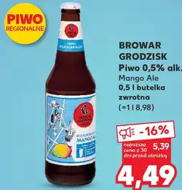 Kaufland Browar Grodzisk Piwo 0,5% alk. Mango Ale oferta