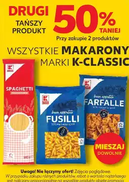 Kaufland WSZYSTKIE MAKARONY MARKI K-CLASSIC oferta