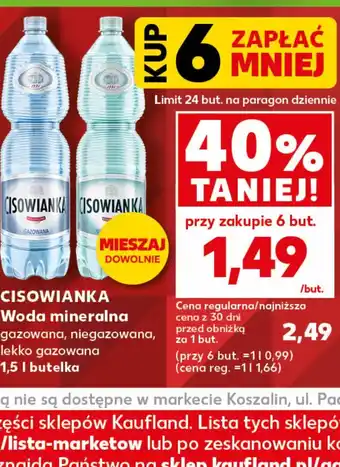 Kaufland Cisowianka Woda mineralna oferta