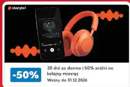 Kaufland Storytel - 30 dni za darmo i 50% zniżki na kolejny miesiąc oferta