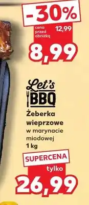 Kaufland Żeberka wieprzowe w marynacie miodowej Let's BBQ oferta