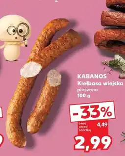 Kaufland Kiełbasa wiejska pieczona Kabanos oferta