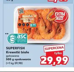 Kaufland Krewetki białe gotowane Superfish oferta