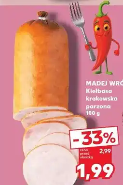 Kaufland Kiełbasa krakowska parzona Madej Wróbel oferta