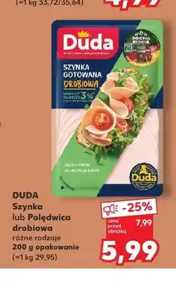Kaufland Szynka gotowana drobiowa Duda oferta