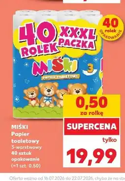 Kaufland Papier toaletowy Miśki 40-pak oferta