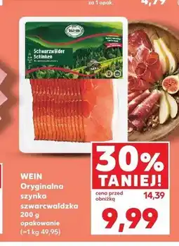 Kaufland Oryginalna szynka szwarcwaldzka Wein oferta