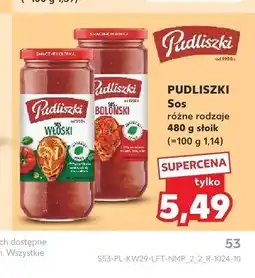 Kaufland Sos Boloński Pudliszki oferta