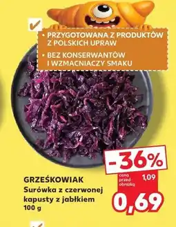 Kaufland Surówka z czerwonej kapusty z jabłkiem Grześkowiak oferta