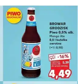 Kaufland Piwo bezalkoholowe Browar Grodzisk Mango Ale oferta