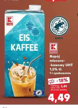 Kaufland Napój mleczno-kawowy UHT 1,5% tł. K-Classic Eis Kaffee oferta