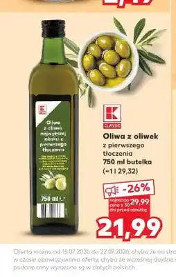 Kaufland Oliwa z oliwek z pierwszego tłoczenia K-Classic oferta