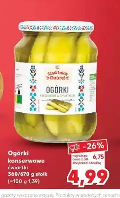 Kaufland Ogórki konserwowe ćwiartki Stad takie Dobre! oferta