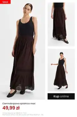 Top Secret Spódnica maxi ciemnobrązowa oferta